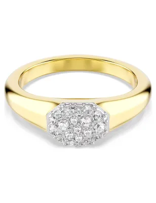 Anello dorato Dextera, taglio misto mis.46 Donna Swarovski