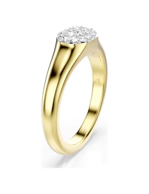 Anello dorato Dextera, taglio misto mis.46 Donna Swarovski