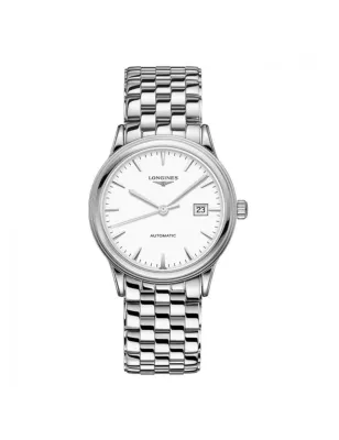 Orologio Flagship L4.984.4.12.6 Auto Bianco 40mm Uomo Longines