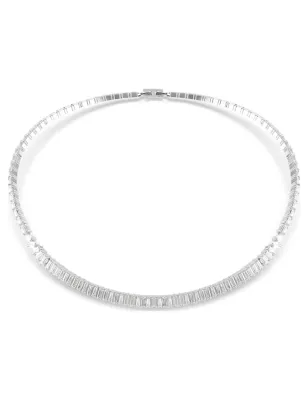 Collana Matrix taglio baguette, bianca Donna Swarovski