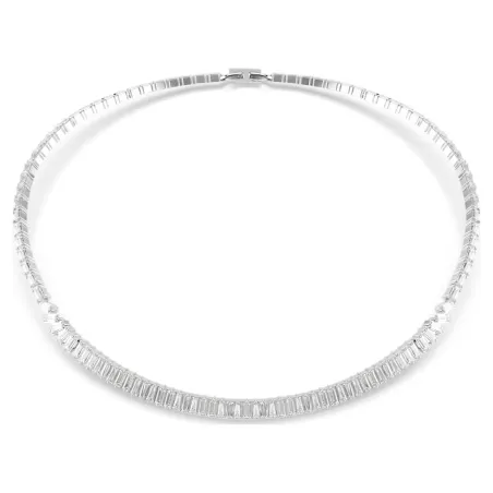 Collana Matrix taglio baguette, bianca Donna Swarovski