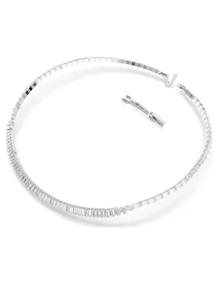 Collana Matrix taglio baguette, bianca Donna Swarovski