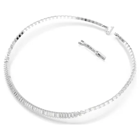 Collana Matrix taglio baguette, bianca Donna Swarovski