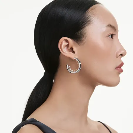 Orecchini a cerchio Sublima placcato rodio Donna Swarovski