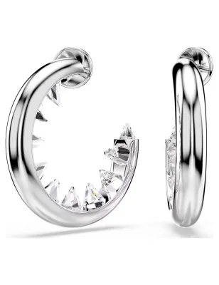 Orecchini a cerchio Sublima placcato rodio Donna Swarovski