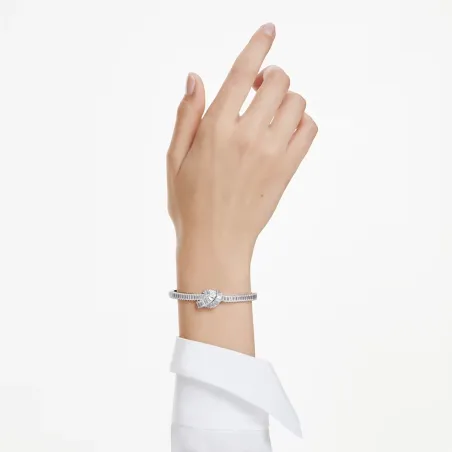 Bracciale rigido Matrix Taglio baguette Nodo L Donna Swarovski