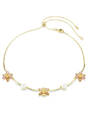 Collana Idyllia Crystal Pearl Fiore Multicolor Donna Swarovski