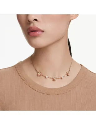 Collana Idyllia Crystal Pearl Fiore Multicolor Donna Swarovski