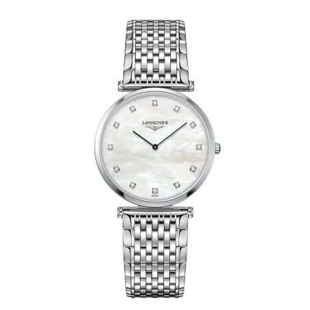 Orologio Quarzo 33mm Madreperla Diamanti Acciaio Donna Longines