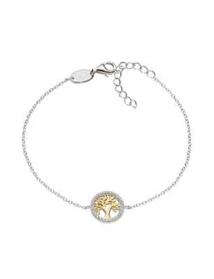 BRACCIALE ALBERO DELLA VITA DORATO E ZIRCONI DONNA AMEN 