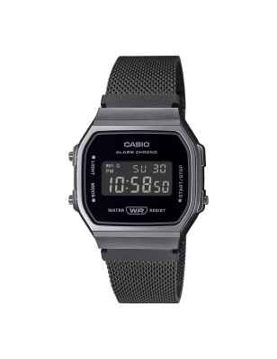 OROLOGIO NERO CROMATO UOMO-DONNA CASIO VINTAGE