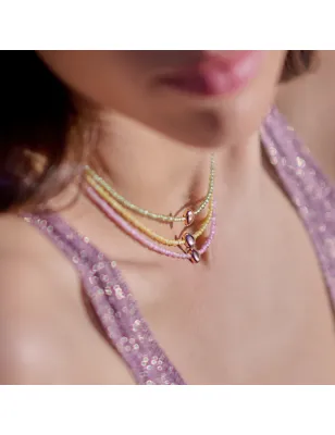 Girocollo Semino d'Amore Elements Fiore Donna Rossoprezioso