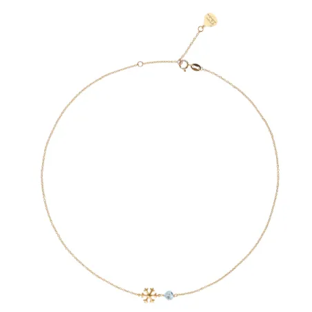 GIROCOLLO SEMINO D'AMORE SNOWFLAKE TOPAZIO AZZURRO ROSSOPREZIOSO