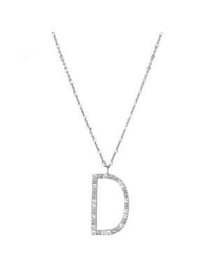 COLLANA CON LETTERA D PENDENTE DONNA ROSATO 