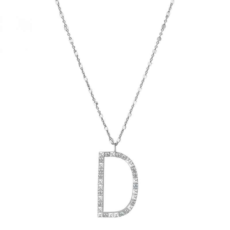 COLLANA CON LETTERA D PENDENTE DONNA ROSATO 