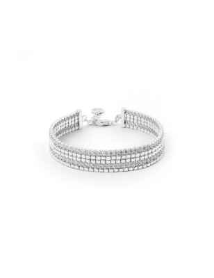 Bracciale Zirconi Argento Donna Rosato