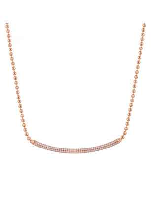 Collana corta argento placcato oro rosa Donna Rosato