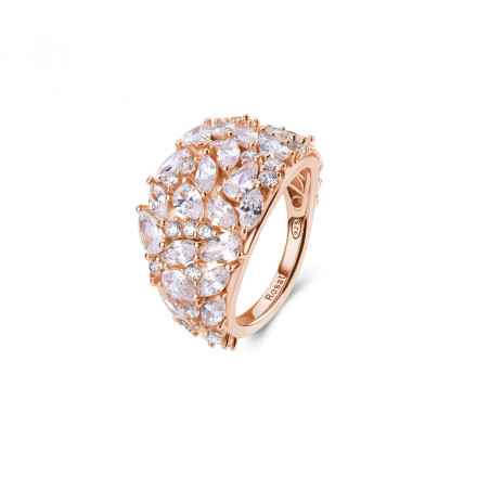 Anello a fascia Argento placcato oro rosa M14 Donna Rosato