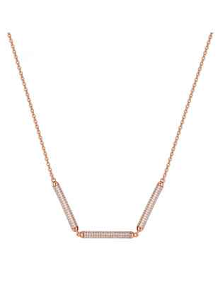 Collana CORTA PLACCATA ORO ROSA Donna Rosato