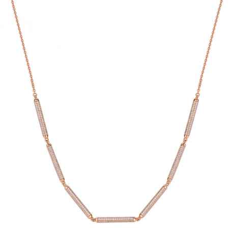 Collana corta placcata oro rosa Bianca Donna Rosato