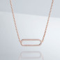 Collana corta centrale ovale con zirconi placcata oro rosa Donna Rosato