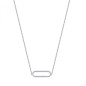 Collana corta centrale ovale zirconi argento Donna Rosato