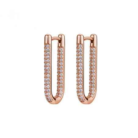 Orecchini ARGENTO PLACCATO ORO ROSA Donna Rosato