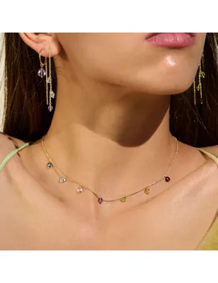 Girocollo Oro giallo 9Kt Mini Semini Rainbow Donna Rossoprezioso