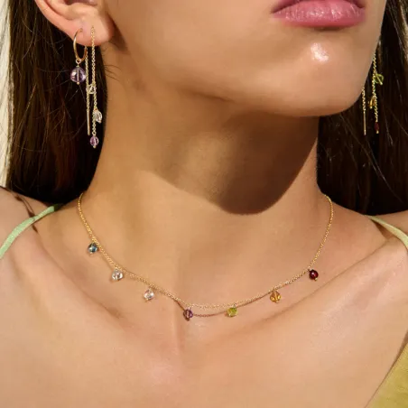 Girocollo Oro giallo 9Kt Mini Semini Rainbow Donna Rossoprezioso