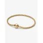 Bracciale Maglia Spiga Chiusura Sfera Placcatura 14K Donna Pandora Bracciale Maglia Spiga Chiusura Sfera Placcatura 14K Donna Pandora
