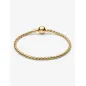 Bracciale Maglia Spiga Chiusura Sfera Placcatura 14K Donna Pandora Bracciale Maglia Spiga Chiusura Sfera Placcatura 14K Donna Pandora