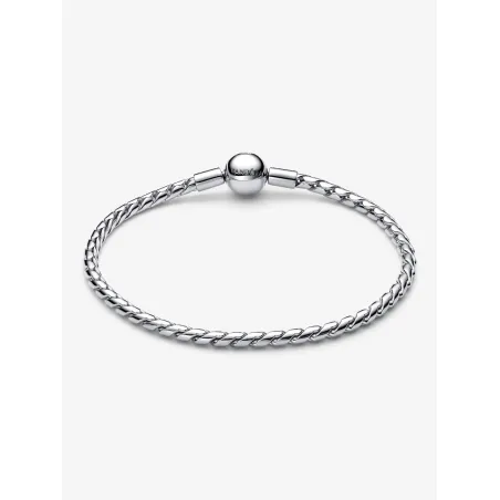 Bracciale Maglia Spiga Chiusura a Sfera Argento Donna Pandora