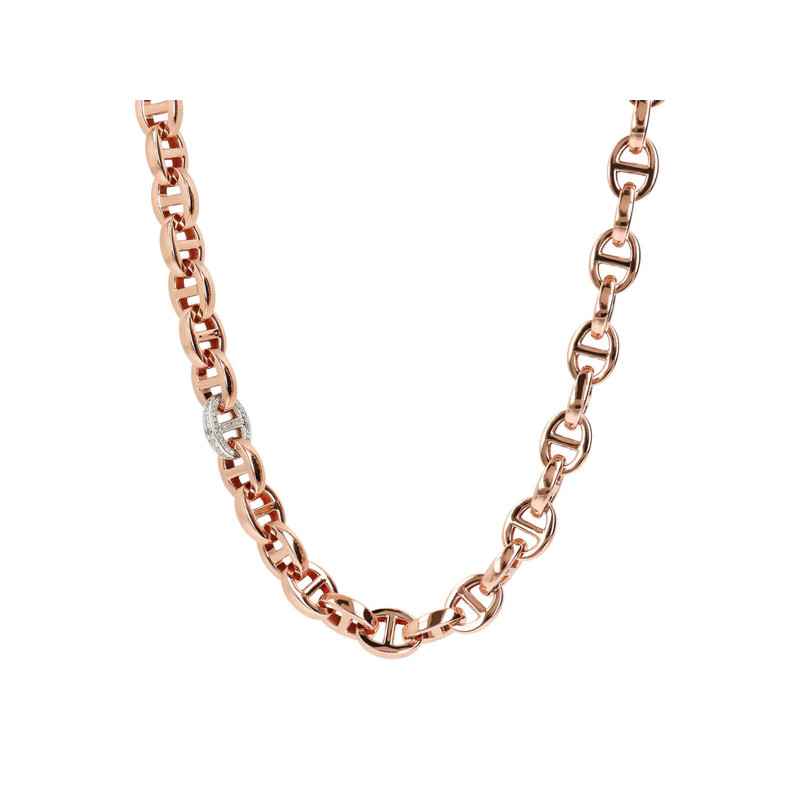 Collana MAGLIA MARINA CON ZIRCONI Donna Bronzallure
