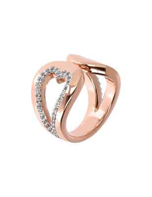 Anello CUORE CON ZIRCONI M12 Donna Bronzallure