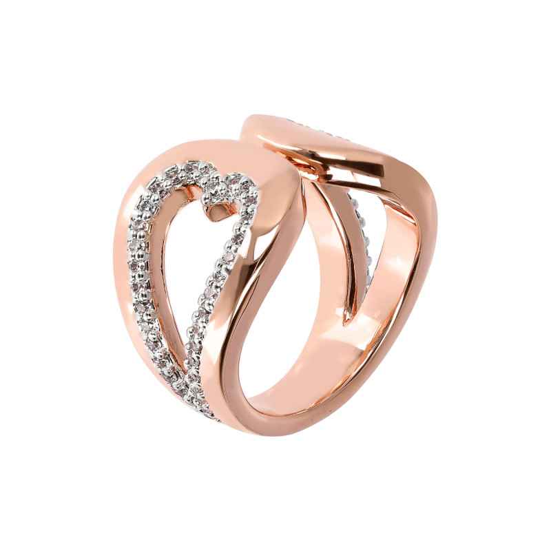 Anello CUORE CON ZIRCONI M12 Donna Bronzallure