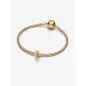 Clip rigata con pietre placcatura Oro 14K Donna Pandora Clip rigata con pietre placcatura Oro 14K Donna Pandora