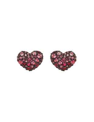 Orecchini a lobo CUORE PAVÈ ROSA Donna Bronzallure