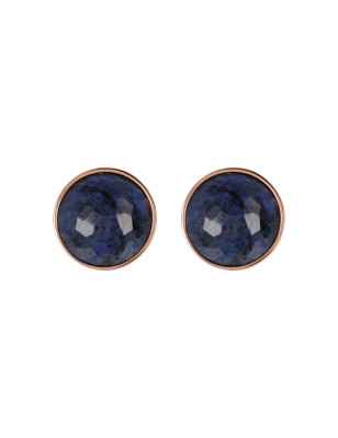 Orecchini A BOTTONE DEMIN BLU Donna Bronzallure