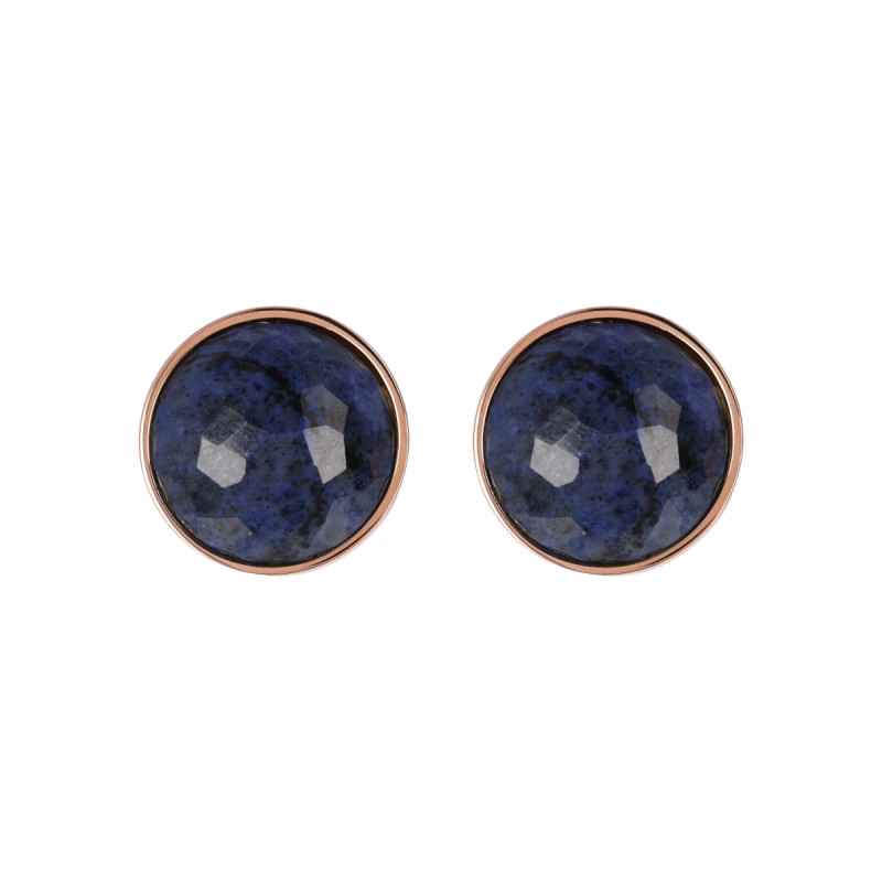 Orecchini A BOTTONE DEMIN BLU Donna Bronzallure