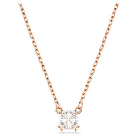 Collana PENDENTE STILLA TAGLIO SQUADRATO ROSE Donna Swarovski