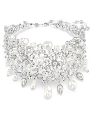 Girocollo Constella Crystal Pearl Bianco Donna Swarovski