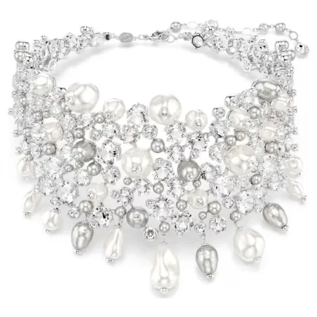 Girocollo Constella Crystal Pearl Bianco Donna Swarovski
