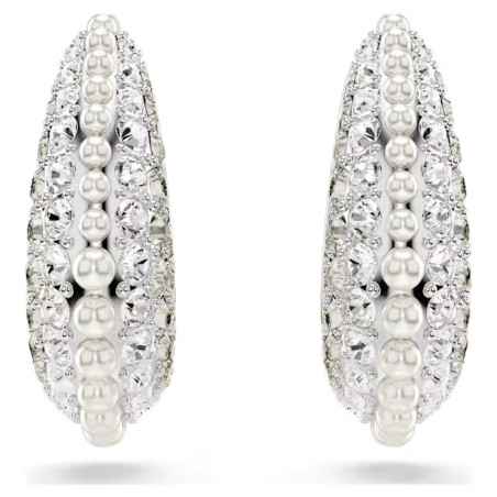 ORECCHINI SUBLIMA CRYSTAL PEARL RODIO DONNA SWAROVSKI 