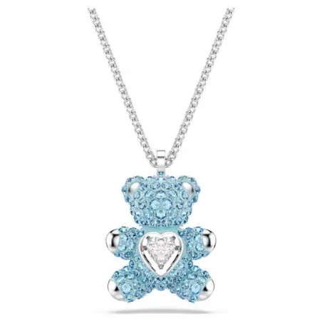 Collana pendente Teddy, Orso blu Donna Swarovski