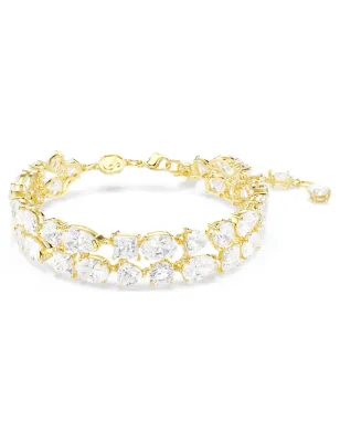 Bracciale dorato Mesmera taglio misto, bianco Donna Swarovski