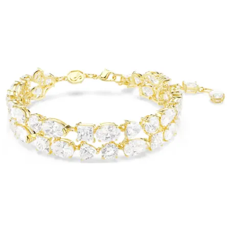 Bracciale dorato Mesmera taglio misto, bianco Donna Swarovski