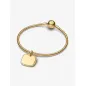 Charm Pendente Medaglia Quadrata Luminosa placcato Oro 14K Pandora Charm Pendente Medaglia Quadrata Luminosa placcato Oro 14K Pandora