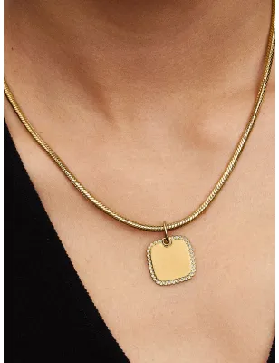 Charm Pendente Medaglia Quadrata Luminosa placcato Oro 14K Pandora - category_name - XDMG De Marchi Gianotti