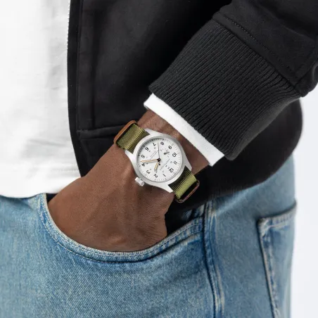 Orologio Khaki Field Mechanical Power Reserve 40 mm Uomo Hamilton