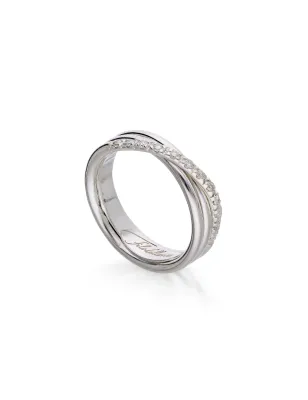 Anello Filodellavita 3 fili Argento e Diamanti m.15 Donna Rubinia